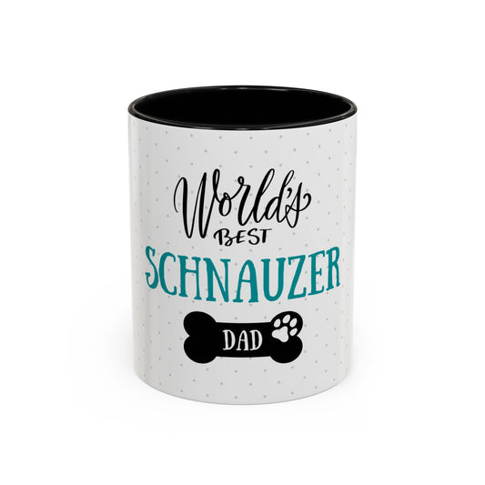 World's Best Schnauzer Dad Coffee Mug - Cute Dog Lover Gift