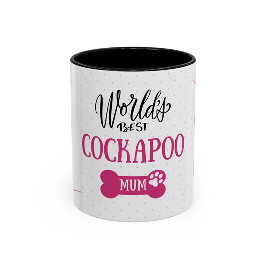 World's Best Black Cockapoo Mum Coffee Mug - Cute Dog Lover Gift